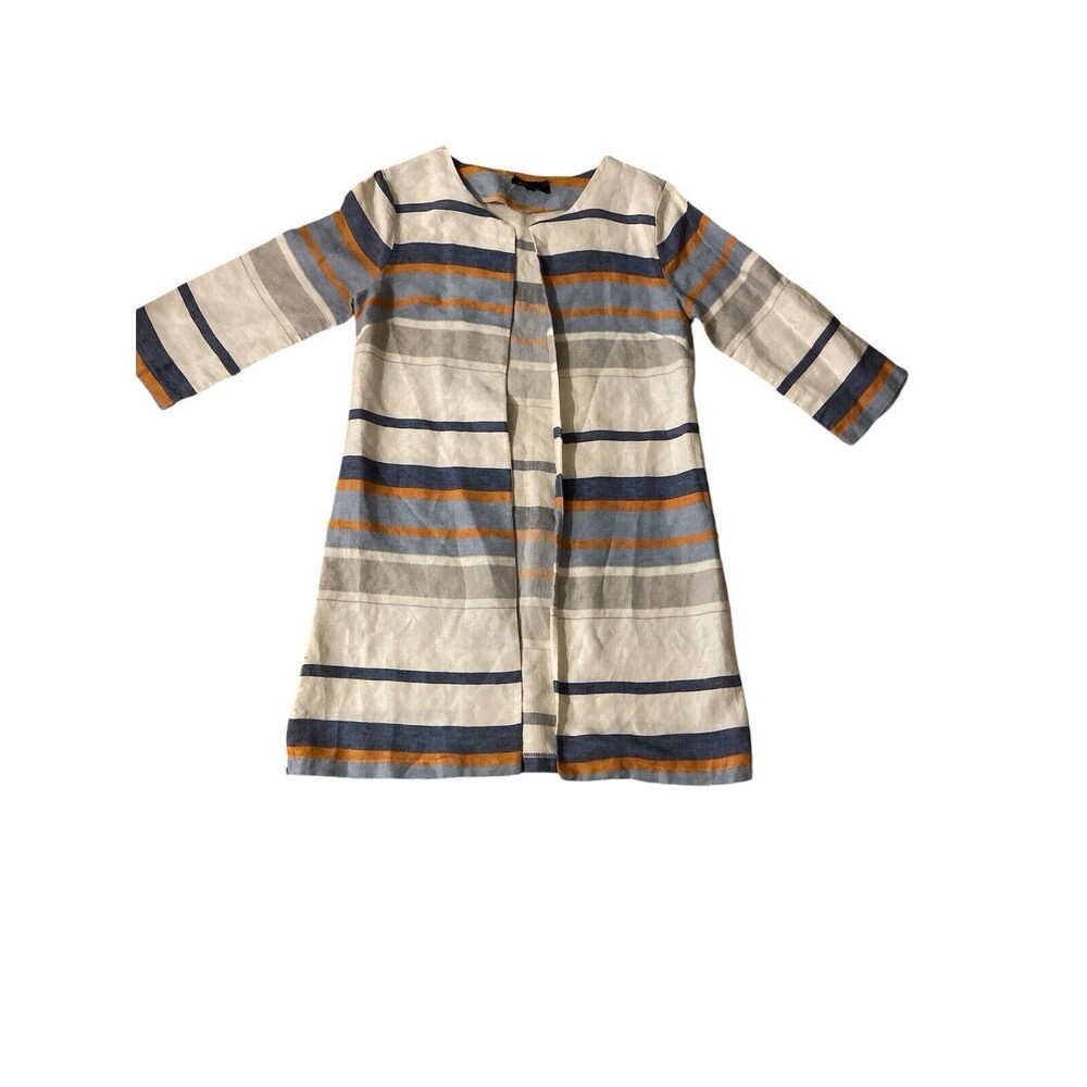 EPOCA Open Front Cotton/Linen Top-3/4 Sleeve-Small-Italy
